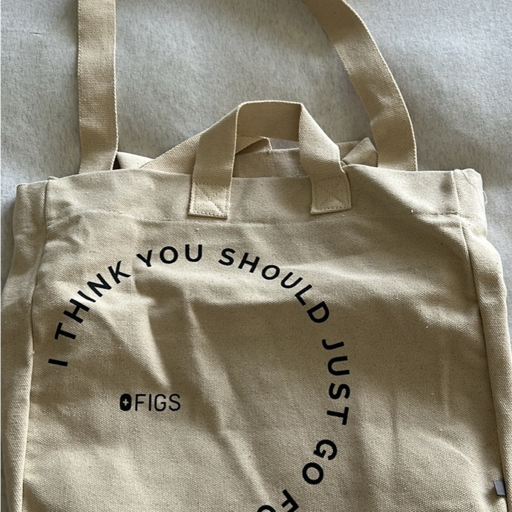 NWOT Limited Edition FIGS large canvas tote bag